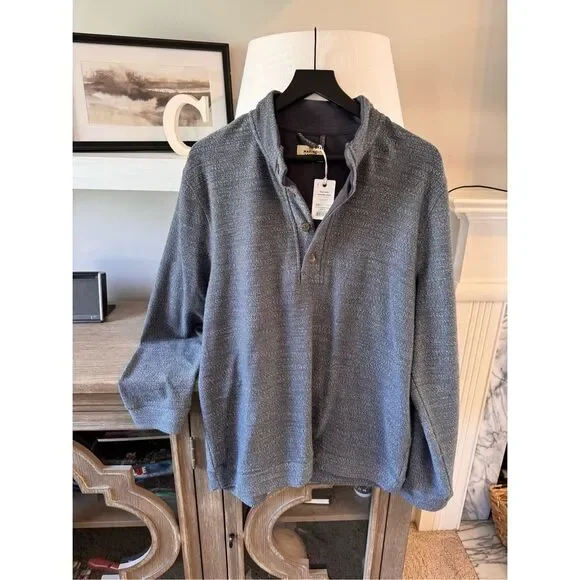 Tuckernuck - Marine Layer NWT Men’s Clayton Textured Pullover in India Ink Size - Picture 2 of 8